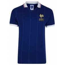 Ретро футболка сборной Франции 1982 (основная) Платини, Рошто, Жиресс и другие. Топ-качество! - фото 1