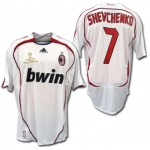 Ретро футболка Мiлан 2006-2007 фiнал Лiги Чемпiонiв Шевченко (виїзна). Топ якість!
