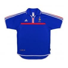 Ретро футболка сборной Франции 2000 (основная) Зидан, Анри, Блан и другие. Топ-качество! Доставка ~ 2-3 недели - фото 1